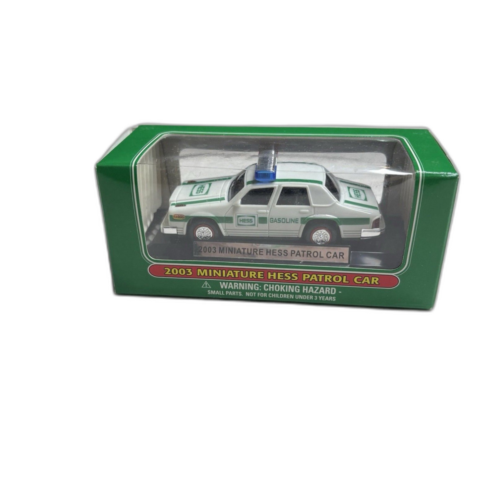 2003 Miniature Hess Patrol Car New in Box Collectible Toy  White Green